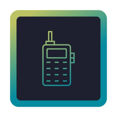 eski telefon simgesini, vektör çizim