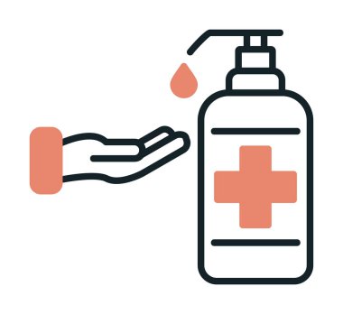 Basit El Yıkama simgesi, vektör illüstrasyonu