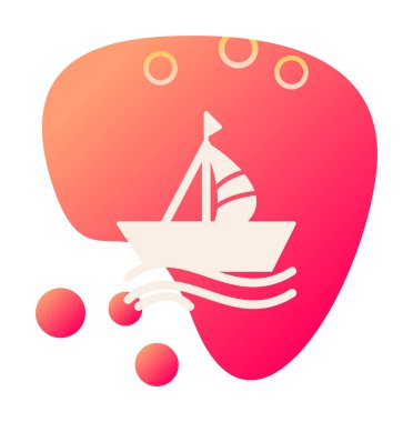 tekne ikonu vektör çizimi tasarımı 