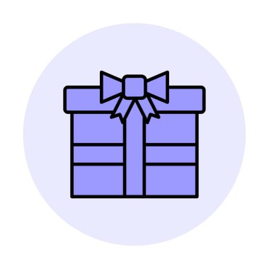 hediye kutusu simgesi, vektör illüstrasyonu  