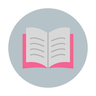 kitap düz simge vektör çizim