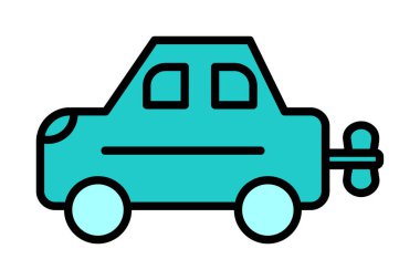 Araç Oyuncağı simgesi arka planda izole edildi