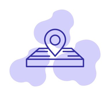 konum pin simgesi, vektör illüstrasyonu basit tasarım