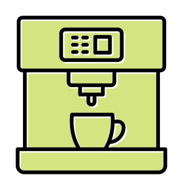 kahve makinesi simgesini, vektör çizim