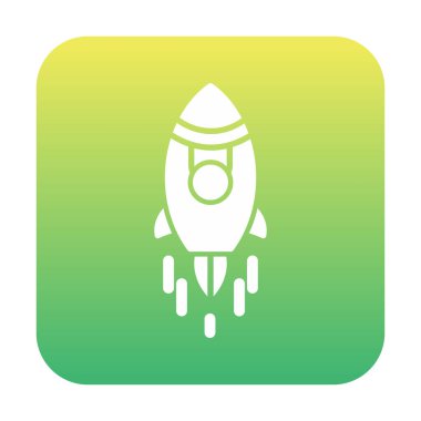 Roket simgesi basit tasarım. vektör illüstrasyonu