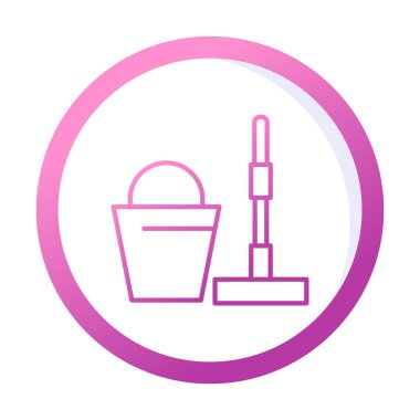 kova ve paspas simgeleri vektör illüstrasyonuName