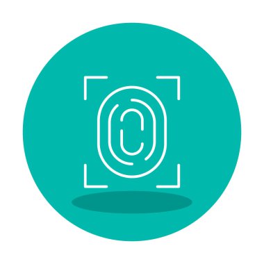 Parmak izi web simgesi vektör illüstrasyonu