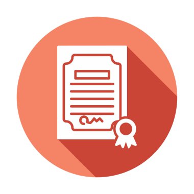 Sertifika vektör simgesi modern basit illüstrasyon 