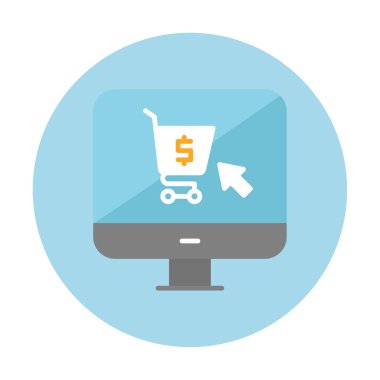 Projeniz için çevrimiçi alışveriş simgesi