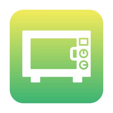 mikrodalga simgesi, vektör illüstrasyonu basit tasarım