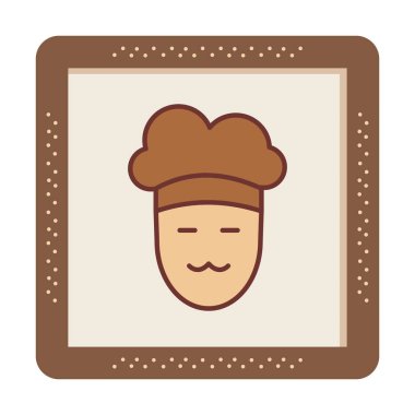Şef simge vektör illüstrasyonu