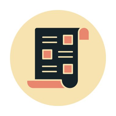 belge simgesi, vektör illüstrasyonu basit tasarım