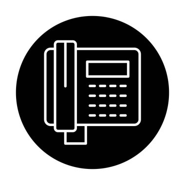 Basit Telefon Simgesi, vektör illüstrasyonu