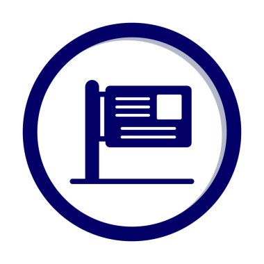Reklam panosu. Web simgesi basit illüstrasyon
