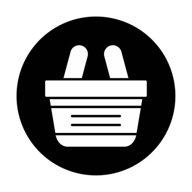 Alışveriş sepeti ikonu vektör illüstrasyonu          