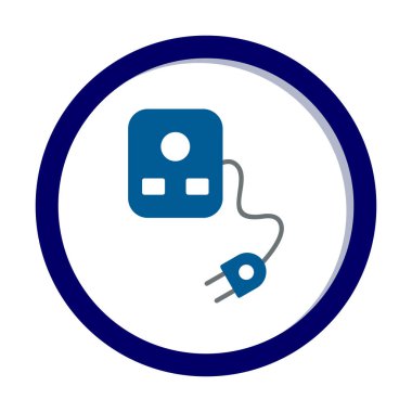 Fiş ve Soket, web simgesi basit tasarım 