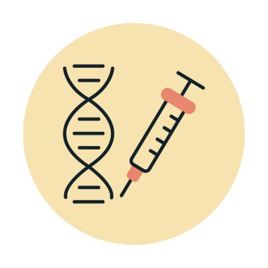 Gen yapısı simgesi. Mobil konsept ve web uygulamaları için bilim simgesi.