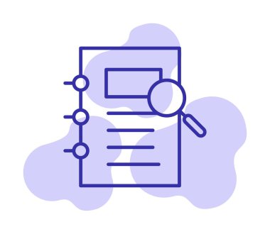 ofis kağıdı ve büyüteç