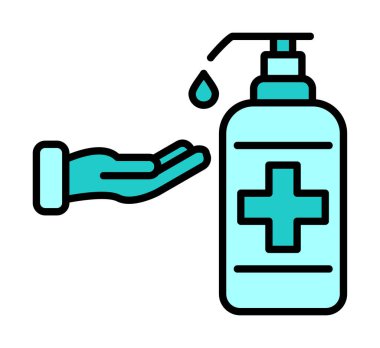 Basit El Yıkama simgesi, vektör illüstrasyonu