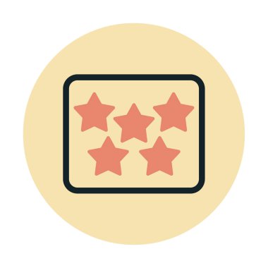 Beş Yıldız derecelendirme konsepti vektör çizimi