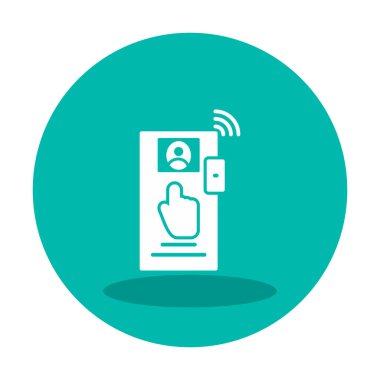 Kapı Kamera simgesi vektör illüstrasyonu 