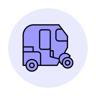 Tuk Tuk simge vektör illüstrasyonu