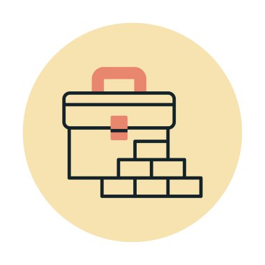 evrak çantası web basit simge illüstrasyonu