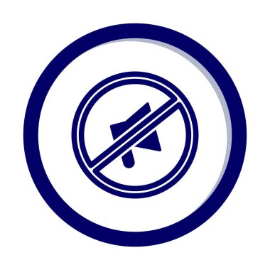 Sessizleştirilmiş simge vektör çizimi