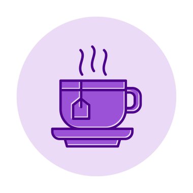 çay fincanı ikonu vektör illüstrasyonu