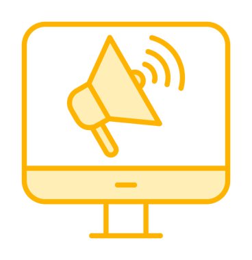 çevrimiçi pazarlama simgesi vektör illüstrasyonu 