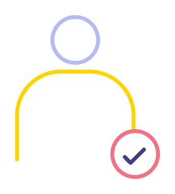 kullanıcı simgesi işaret vektörü çizimi 