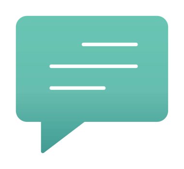 Basit sohbet simgesi, konuşma balonu, vektör illüstrasyonu