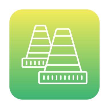 Trafik konisi simgesi vektör çizimi 