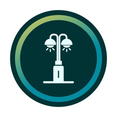 Park lambası simgesinin vektör illüstrasyonu