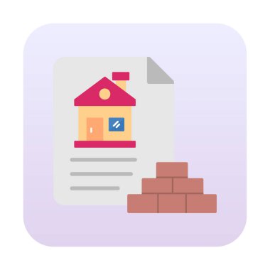 Ev Dosyası simgesi, vektör illüstrasyonu 