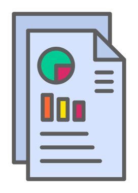 iş raporu simgesi, vektör illüstrasyonu basit tasarım