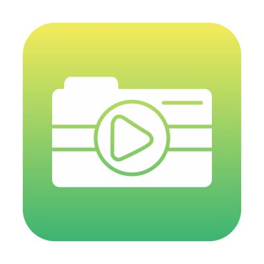 Video kamera. Web simgesi basit illüstrasyon 