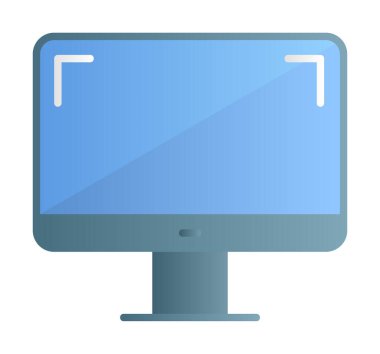 bilgisayar izleme simgesi, vektör illüstrasyonu basit tasarım