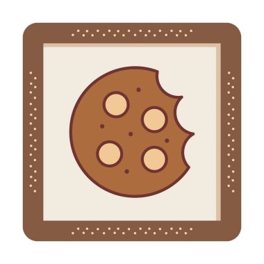 tatlı kurabiye izole vektör illüstrasyonu