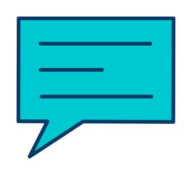 Sohbet balonu simgesi. düzenlenebilir vektör