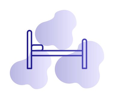 yatak ağı ikonu vektör illüstrasyonu