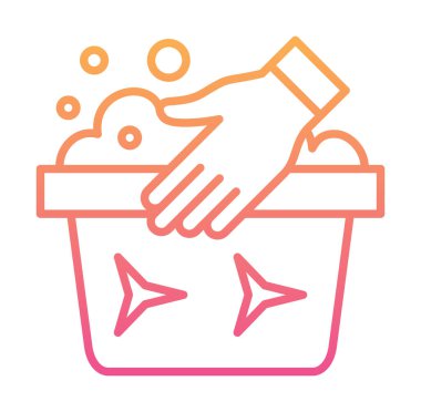 Basit El Yıkama simgesi, vektör illüstrasyonu