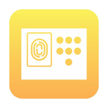 Güvenlik sistemi simgesi vektör illüstrasyonu