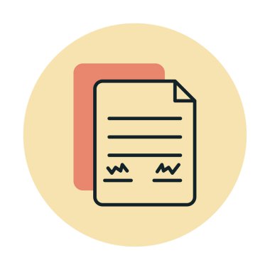 belge web simgesi vektör illüstrasyonu 