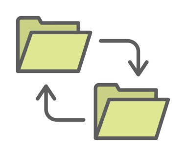 Basit Veri Aktarımı simgesi, vektör illüstrasyonu