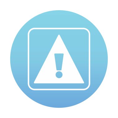 Dikkat İşareti simgesi vektör illüstrasyonu