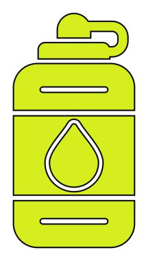 Su şişesinin ağ basit illüstrasyonu