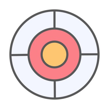 Basit hedef simgesi, hedef, vektör illüstrasyonu