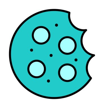 tatlı kurabiye izole vektör illüstrasyonu