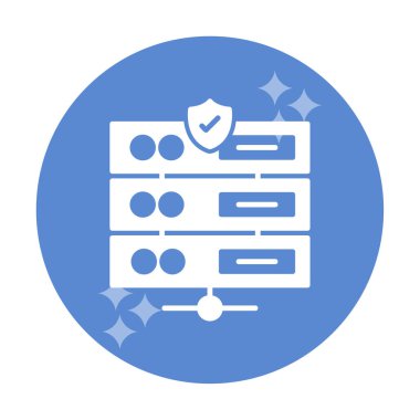 Sunucu simgesi tasarımı, vektör illüstrasyonu                